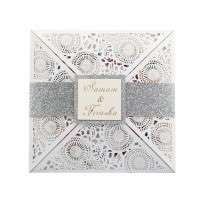 Dark Blue Invitation Card Laser Cut Invitation Card